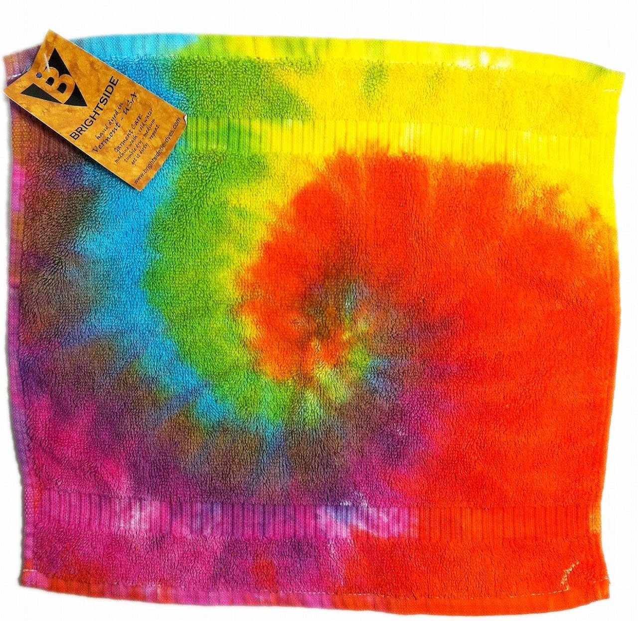 Amazon.co.jp： （ブライトサイド）BRIGHT SIDE タイダイ染め フェイスタオル (平行輸入品） (レインボー) 服