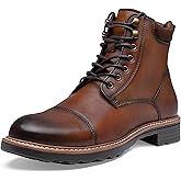 Jousen Mens Chukka Boots Leather Dress Boots for Men Retro Ankle Boots Mens High Top Boots