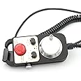 CNCTOPBAOS 100PPR Universal 4 Axis CNC Handwheel MPG Pendant with Emergency Stop Manual Pulse Generator for Siemens/MITSUBISHI/CNC Router Engraving Milling Lathe Machine 6 Axis Remote CNC Controller