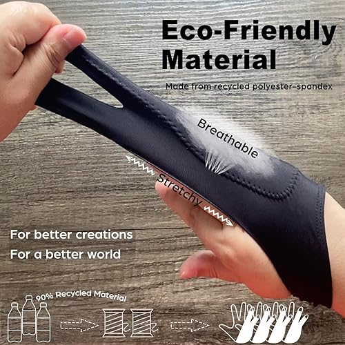 TIMEBETTER Drawing Glove, Artist Glove for Drawing Tablet, iPad