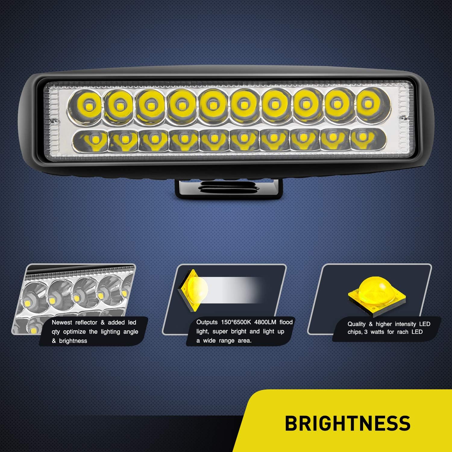 Nilight 15031S-B 2PCS 60W Spot Bar 3000LM Driving Fog Led Off Road Lights for Trucks Jeep UTV ATV Marine Boat,2 Years Warranty: Automotive