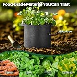 T4U 5-Pack 3 Gallon Fabric Grow Bags Heavy Duty with Handles Nonwoven Planter view 7