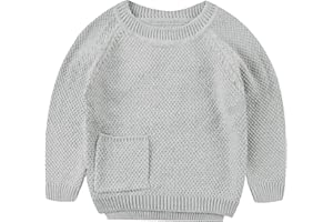 Peecabe Toddler Baby Girl Boy Cable Knit Sweater Cotton Infant Pullover Crewneck Long Sleeve Sweatshirt Fall Winter