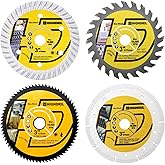HIGHDRIL 3" 75mm Circular Saw Blade Set 4pcs - Diamond/HSS/TCT Cutting Disc for Angle Grinder Cutting Soft Metal Copper Aluminum Granite Tile Plastic Wood