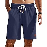 COOFANDY Mens Summer Beach Shorts Casual Elastic Waist Drawstring Short Vacation Shorts with Pockets