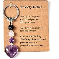 Natural Healing Crystals Keychain – A Thoughtful Gift for Life's Transitional Moments, New Beginnings, Anxiety Relief, Farewe