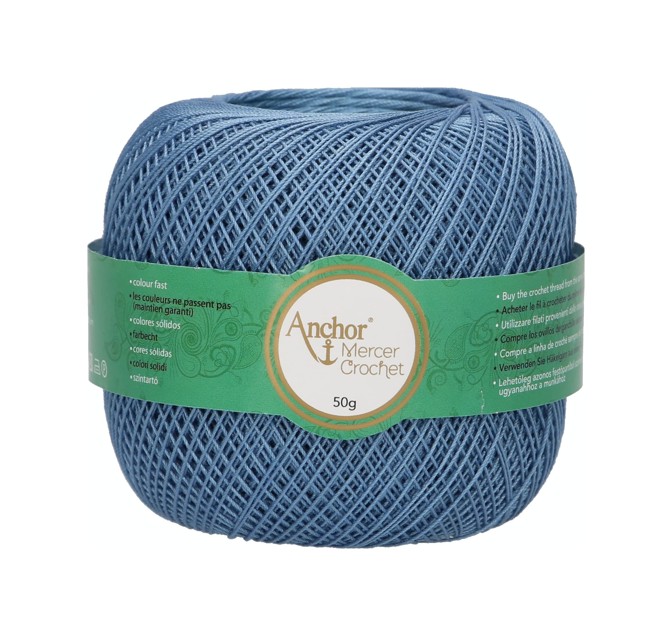Anchor Mercer Crochet, Thickness: 20, Packaging: 50G, Running Length: 387M 977 Crochet Threads