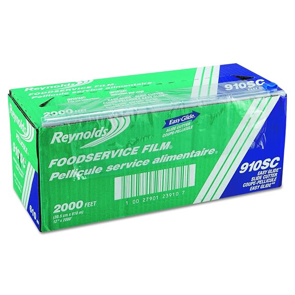 REYNOLDS 910SC 2000′ LENGTH X 12″ WIDTH, PVC SLIDE CUT FOOD WRAP FILM