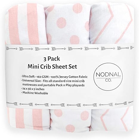 mini crib sheets 24x38x5