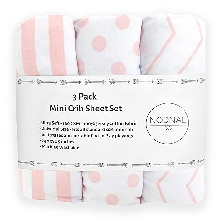 pack and play crib sheet size