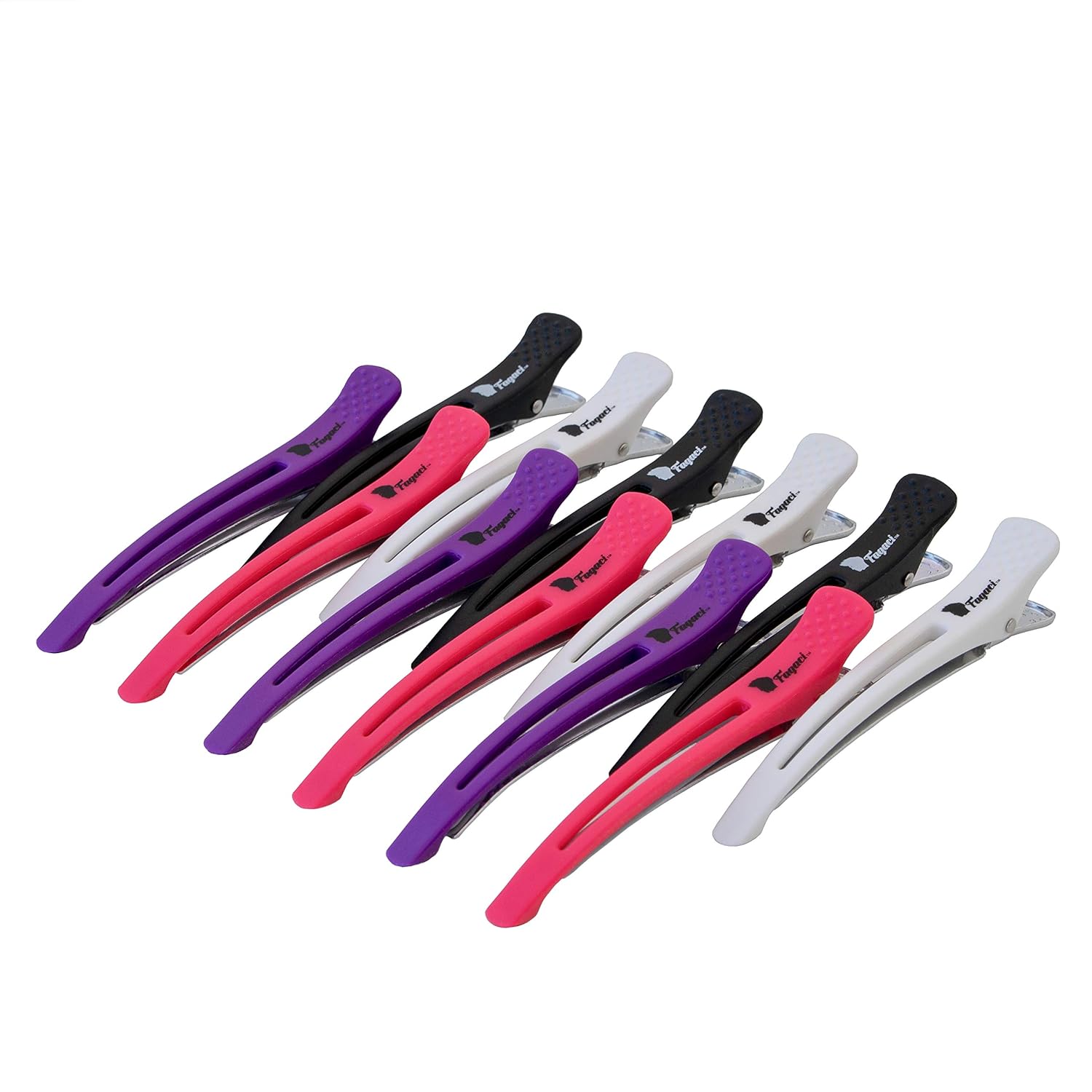 Fagaci Hair Clips | 12 Hair Clips for Styling and Sectioning with Silicone Band | Professional Hair Clips for Women - Salon Hair Clips and DIY Accessories - Durable, Anti-Slip