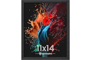 upsimples 11x14 Picture Frame, Wall Gallery Photo Frames with Engineered Wood, Black 1 Pack
