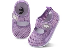 shopUAL Toddler Water Shoes Kids Girls Boys Beach Aqua Socks Skin Barefoot Walking Water Shoes Quick Dry Non-Slip Breathable Swim Pool Surf