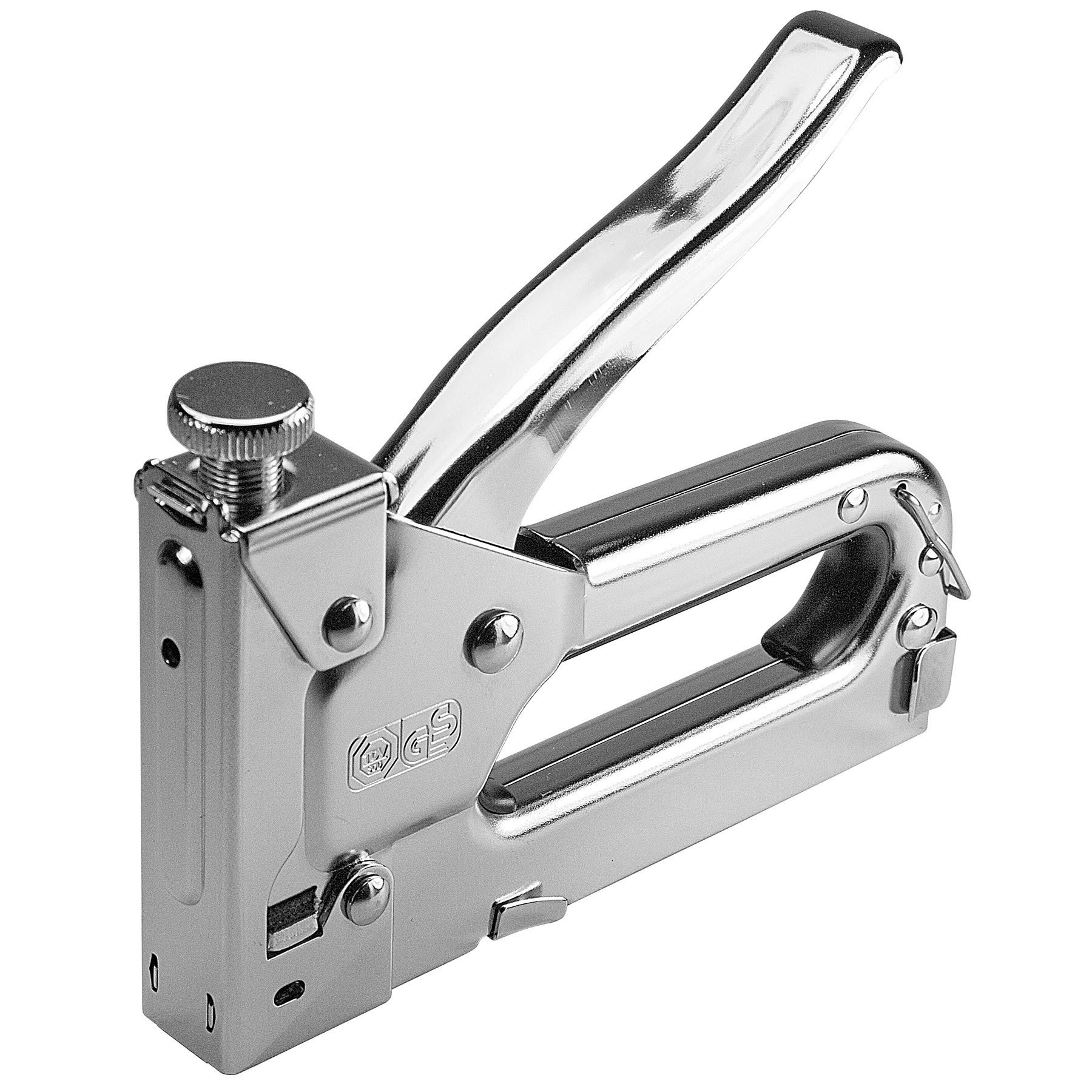 LEVIATAN 207016 Hand Stapler with Metal Padding Robust Chrome-Plated Metal Frame for Staples 4 to 14 mm