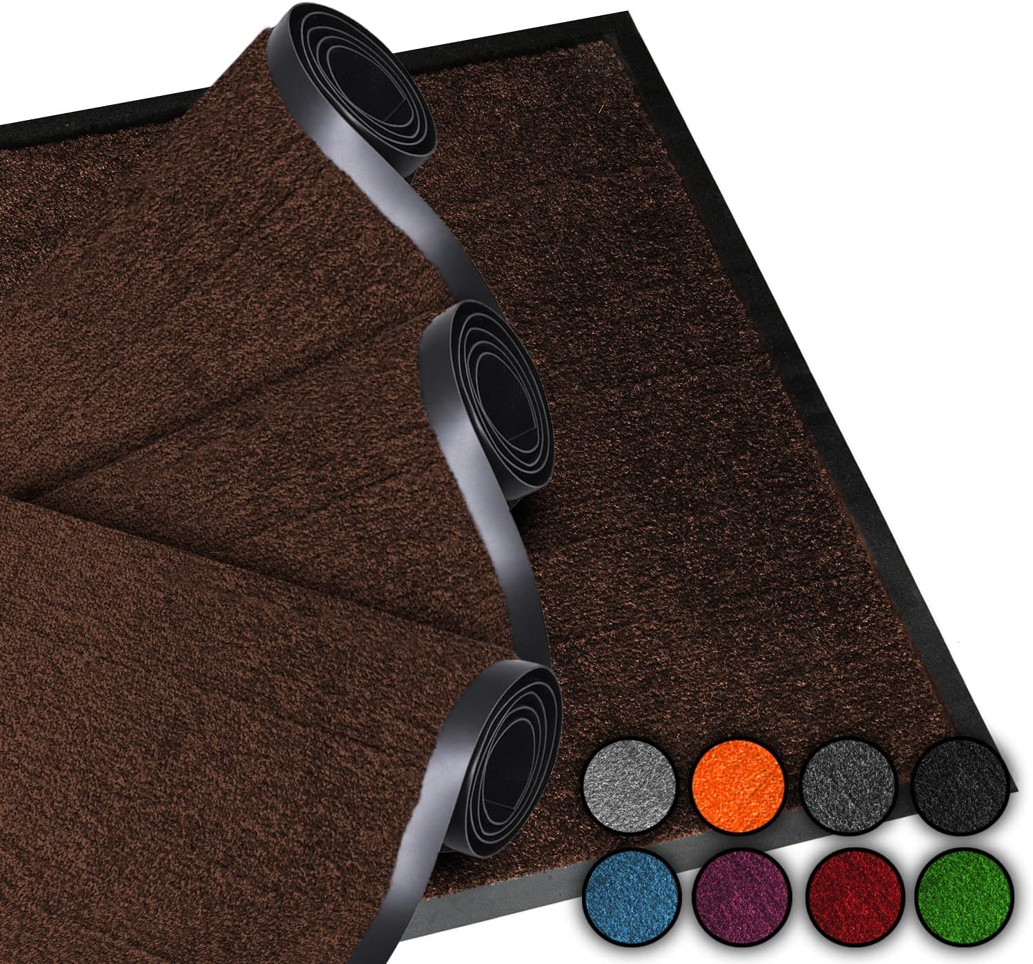 LucaHome – Doormat Home Entrance Mat 60 x 180 cm Brown – Non-Slip Washable Rug for Entrance, Kitchen and Hallway – Outdoor and Indoor Doormat – Original Entrance Mats