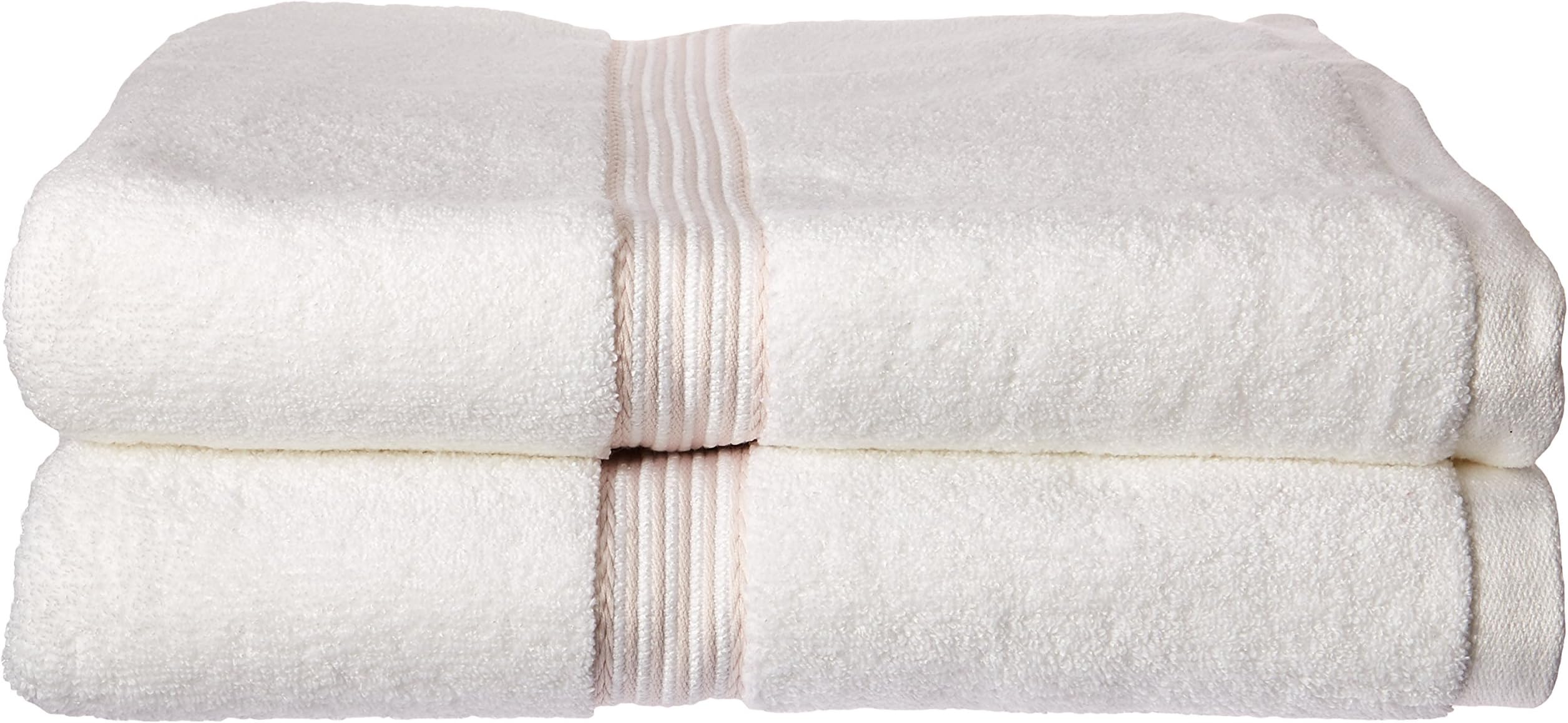 Everplush Classic Dobby Stripe Bath Towel, Set of 2, Rose