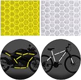 Prasacco Reflective Tape 10mm x 8m Yellow White 2 Rolls Waterproof High view 7