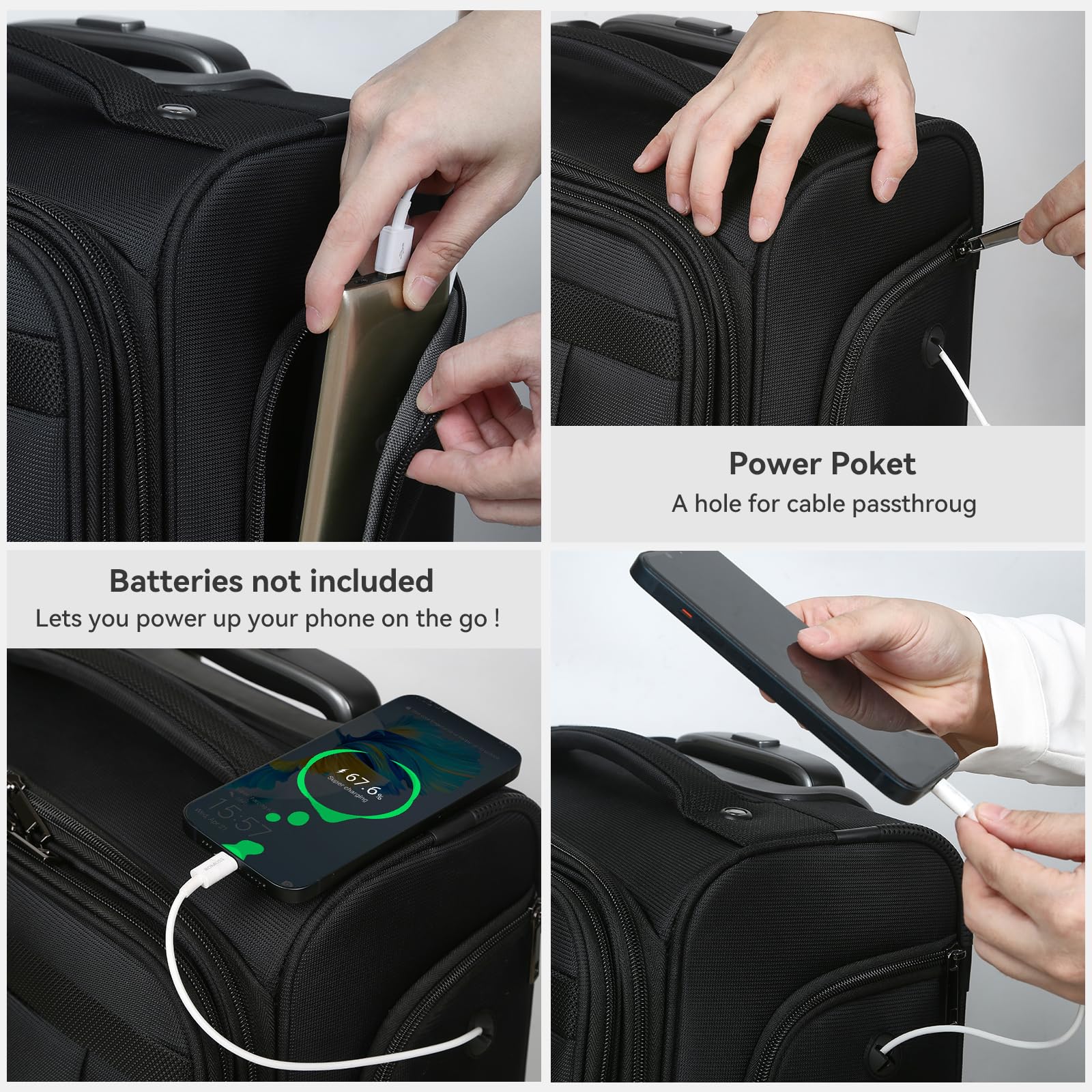 TIAWOLT 16 Inch Underseat Carry on Luggage With Wheels Soft side Lightweight Business Travel Small Suitcases Bag with TSA lock for Airlines,Men Women, Pilots Crew,Black