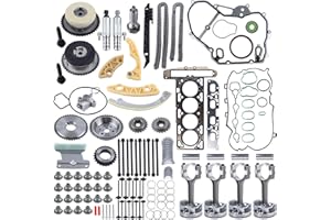 GM 2.4L Engine Rebuild Overhaul Kit w/Timing Chain VVT & Rods Compatible with Chevrolet Buick GMC Saturn Pontiac Replace# 126