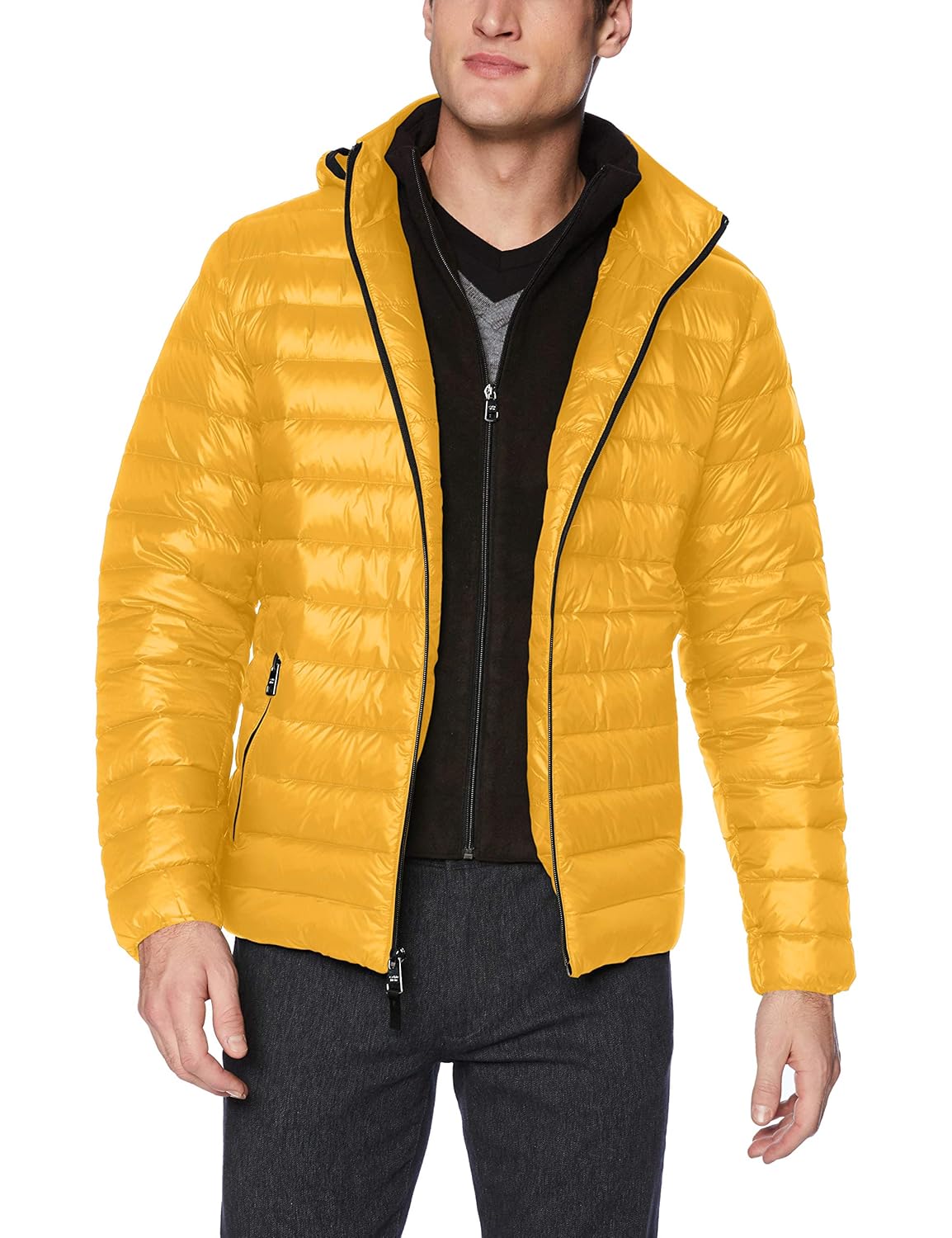 Calvin Klein Men's Packable Down Hooded Coat Amazon.in Clothing