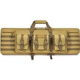 PERFBAGS Soft Rifle Case 32'' 36" 42" 48'' Tactical Long Double Rifle Backpack Gun Bag for Hunting Shooting Range, Firearm Transportation with Lockable Zipper and Molle System