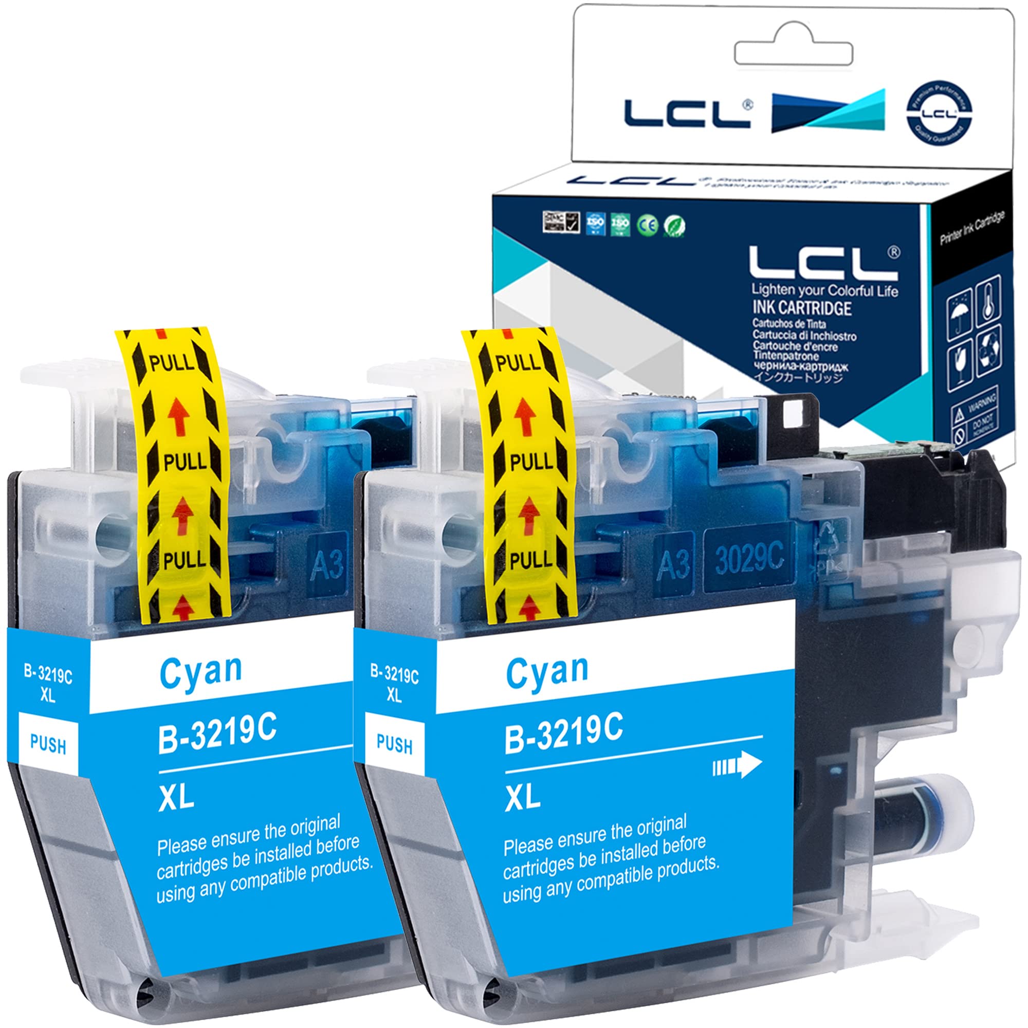 LCL LC3219 LC3217 LC3219XL LC-3219XL LC3219XLC LC3217C High Yield Compatible Ink Cartridge Replacement for Brother MFC-J5330DW MFC-J5335DW MFC-J5730DW MFC-J5930DW MFC-J6530DW MFC-J5335 (2 Cyan)