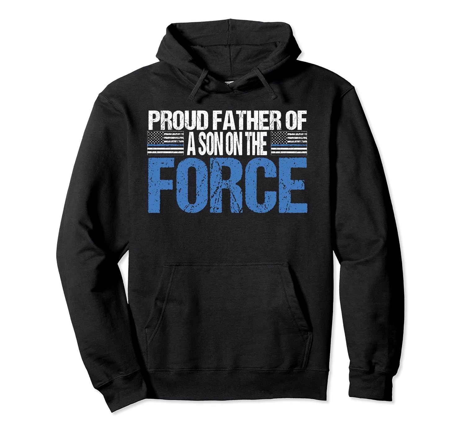 Proud Dad of a Son Force Police Officer Hoodie-Rose