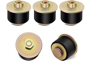 Siptenk 1-1/2" Freeze Rubber Expansion Plug 5 pcs, Automotive Rubber Expandable Freeze Plugs for Engine