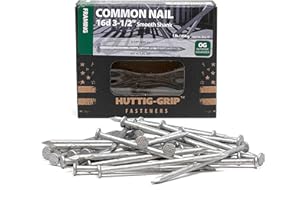 OHIY Huttig-Grip 3-1/2 in Framing Common Nail 16d Size, Outdoor Galvanized Finish, 1 lb Pack of 47 Nails
