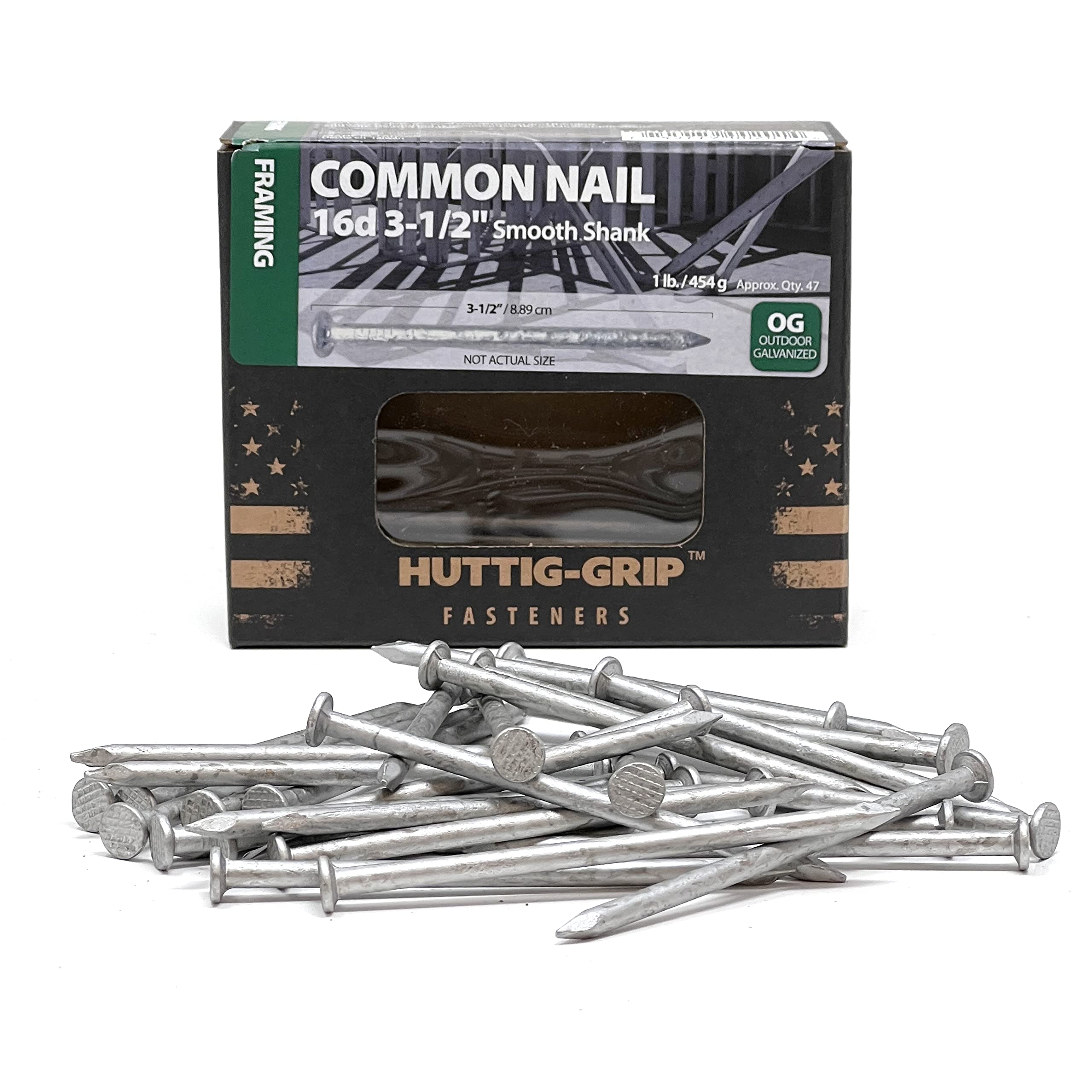 Huttig-Grip 3-1/2 in Framing Common Nail 16d