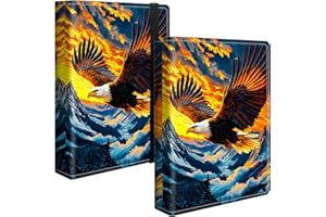 HEAKIERG Wedding Albums 4x6 120 Pockets Photos with Strong Elastic Band, Small Mini Albums Sheet Protector Folder for Photos, Album for Family Anniversary Women Men Baby Vacation Gift, Mountain Eagle