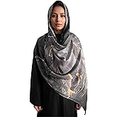 MiaoChoice Fall Scarf Shawl For Women,Marble Printed Lightweight Cotton Feeling Head Wraps For Winter