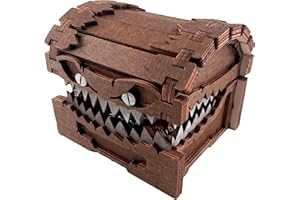 Hunmor Mimic Chest DND Dice Storage Box, D&D Dice Holder Dice Case, Holds 7 Sets of Polyhedral Dice, DND Accessories for Dungeon and Dragon Players DM Masters RPG Gaming
