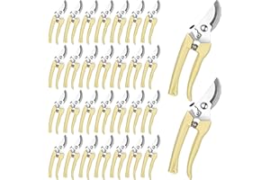 Chumia 30 Garden Flower Shears Pruning Scissors Heavy Duty Plant Scissors Trimming Garden Clippers Hand Tree Pruner for Yard Gardening Plants Hedge Flower Tree Cutting Secateurs (Beige)