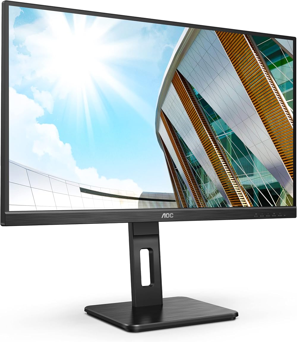 AOC U27P2 27 Inch 4K UHD Monitor 60Hz IPS Height Adjust USB Hub Speakers Pivot