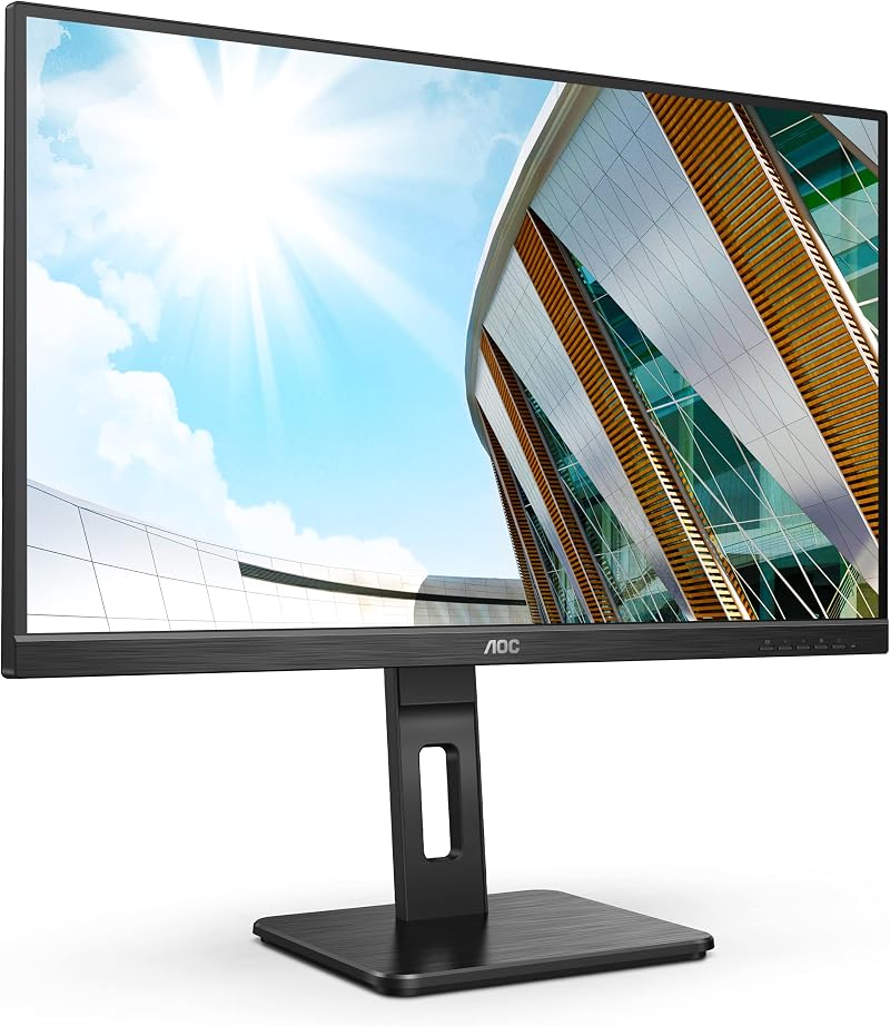 AOC U27P2 27 Inch 4K UHD Monitor 60Hz IPS Height Adjust USB Hub Speakers Pivot