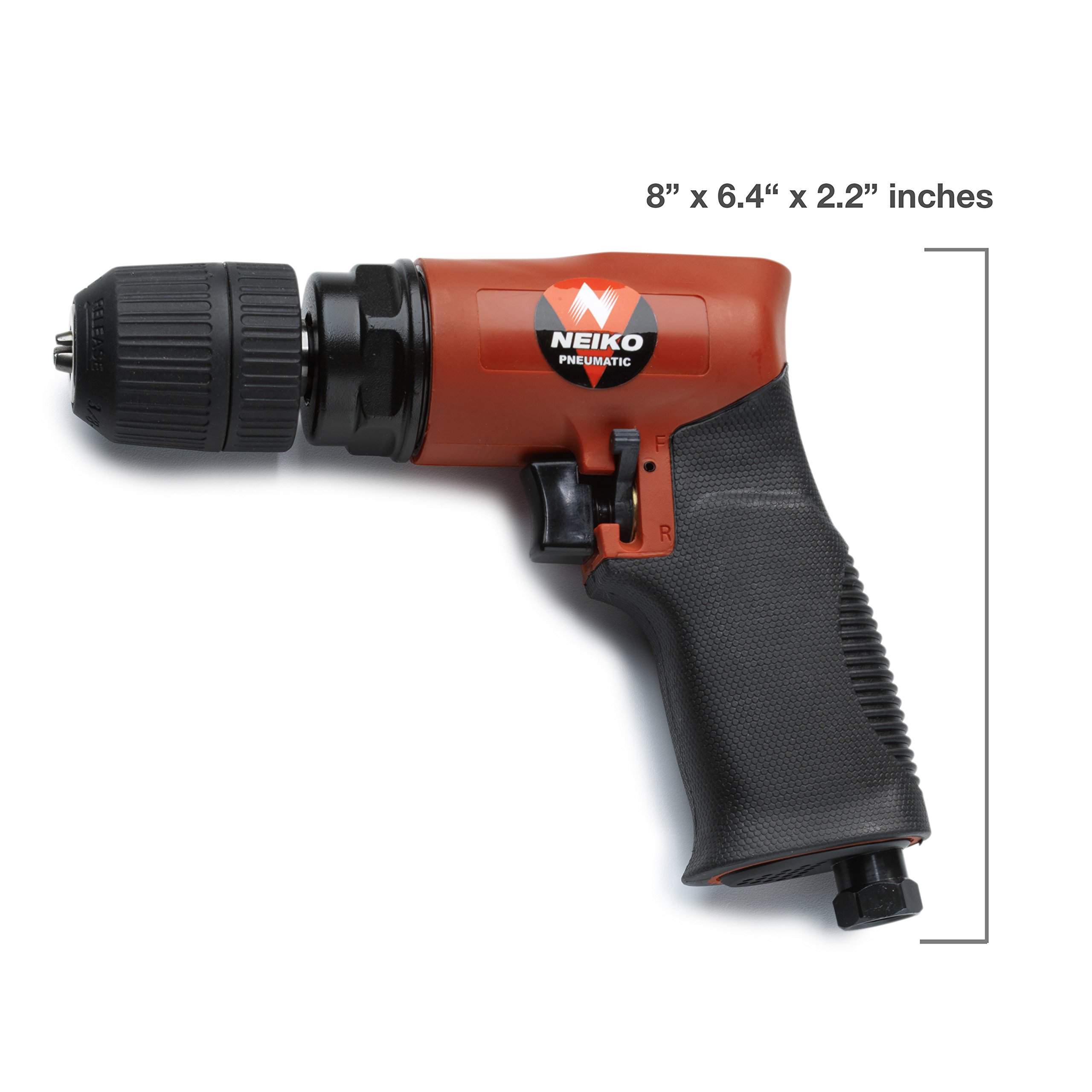 Astro Pneumatic 3/8" Reversible Air Drill - 1,800 RPM, Model 525C, Professional Air Tool For Drilling And Driving