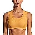 SYROKAN Sports Bras for Women High Support Mesh Full Coverage Racerback Wireless No Bounce Running Bras