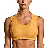 SYROKAN Sports Bras for Women High Support Mesh Full Coverage Racerback Wireless No Bounce Running Bras