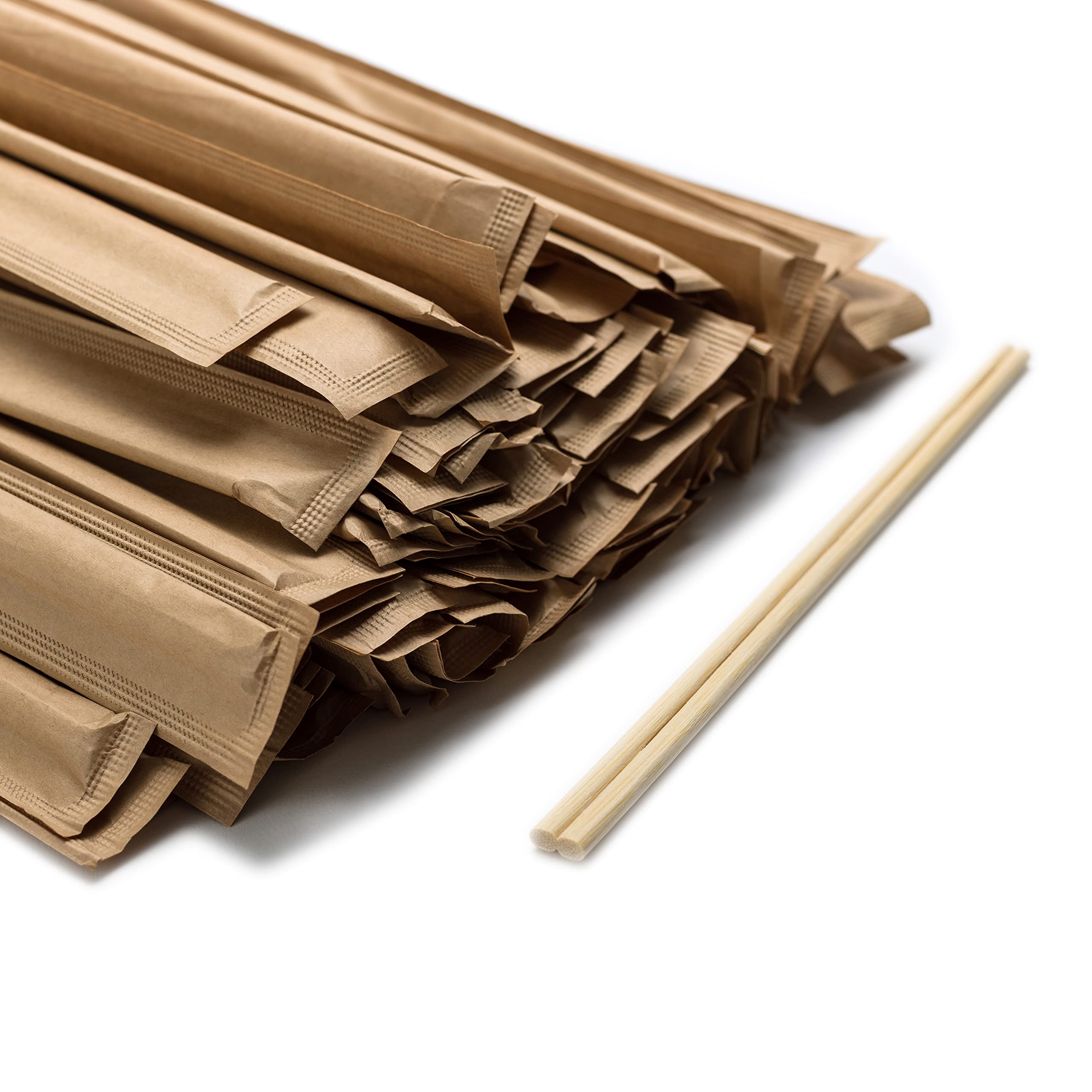 Ken Chiku - Bamboo Chopsticks Genroku 21cm - 100 Pairs | Sustainable Bamboo | Individually Full Cover Wrapped | Japanese Hashi | Ohashi |