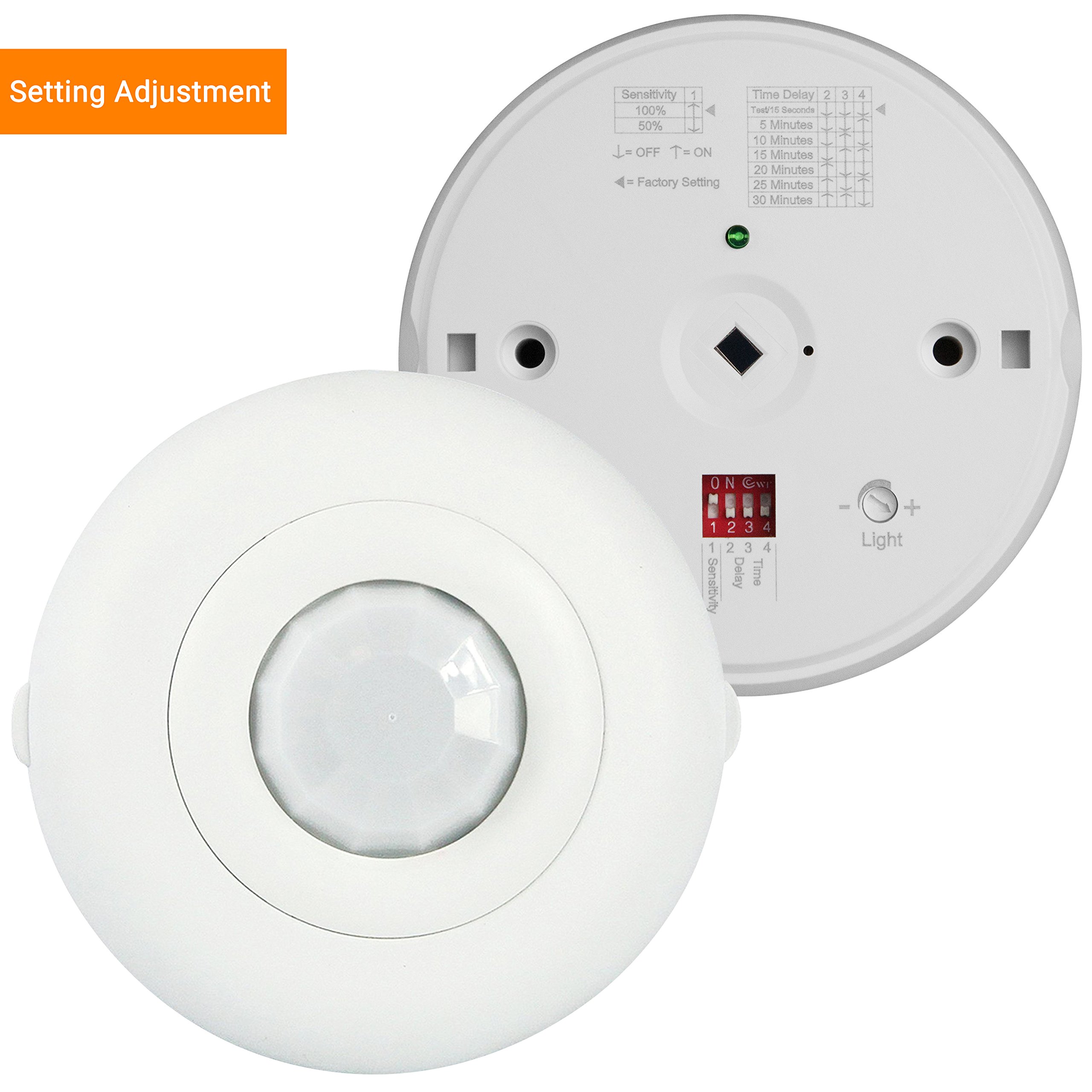 Enerlites MPC52V PIR Ceiling Sensor, Ceiling Occupancy Sensor, Ceiling
