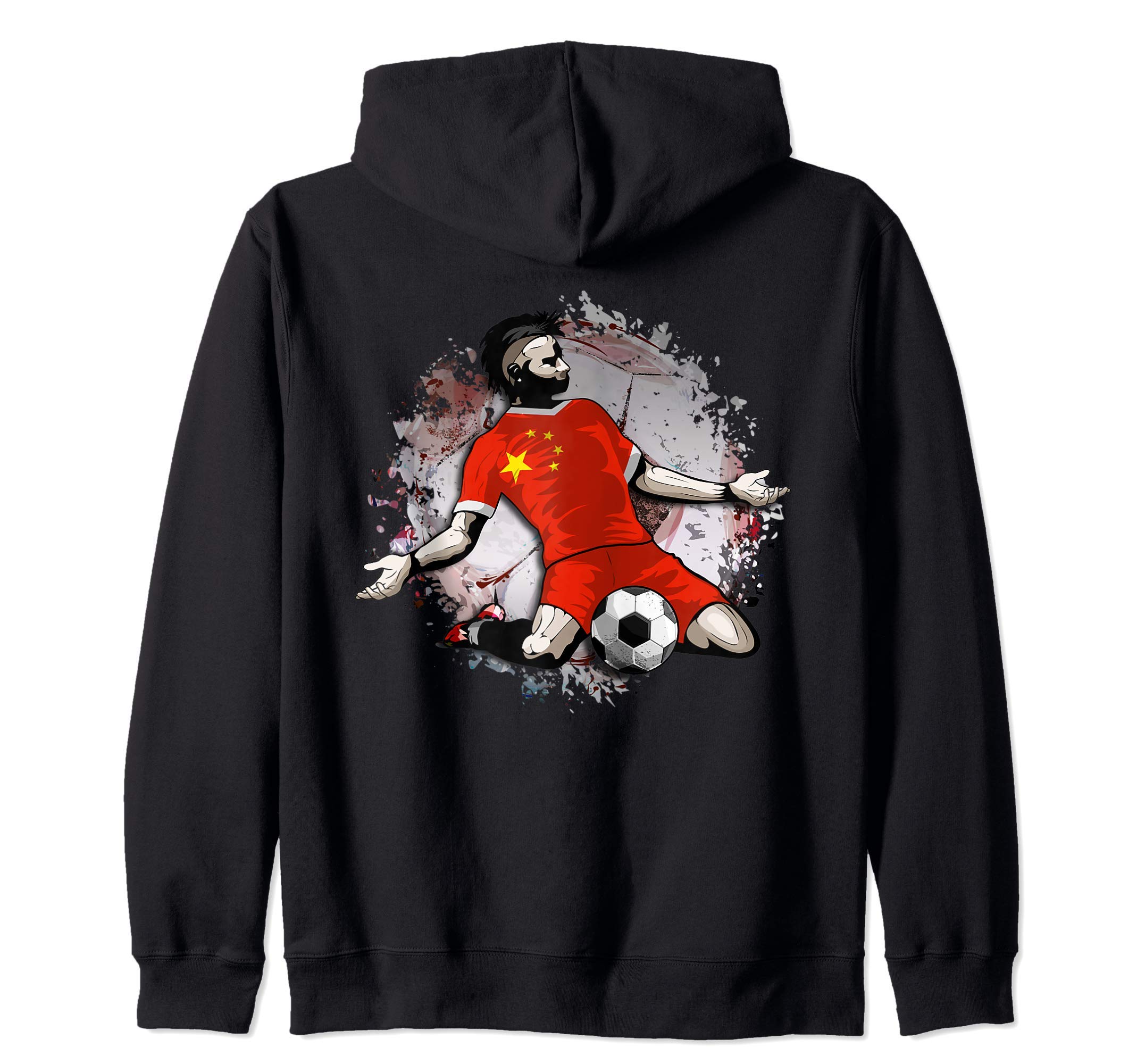 China Soccer Chinese National Flag Proud Football Lovers Art Zip Hoodie