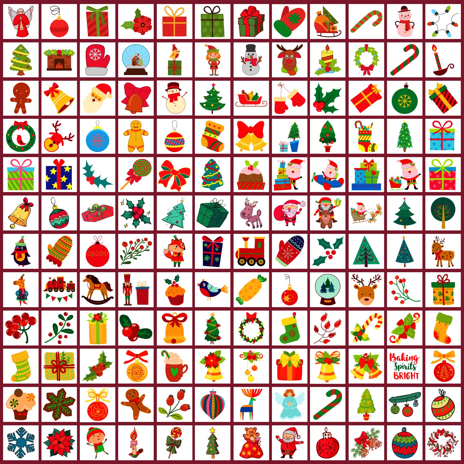 Partywind 408 PCS Individually Wrapped Christmas Temporary Tattoos for Kids Stocking Stuffers, Christmas Holiday Decorations Party Supplies Favors, Xmas Tattoo Stickers for Boys and Girls