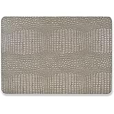 DTangLsm for Crocodile MacBook Pro 14 inch Case 2026 2025-2021 M5 M4 M3 M2 M1 A3434 A3112 A3185 A3401 A2918 A2992 A2779 A2442, Alligator Skin Textured PU Leather Hard Shell Case+Keyboard Cover,Silver