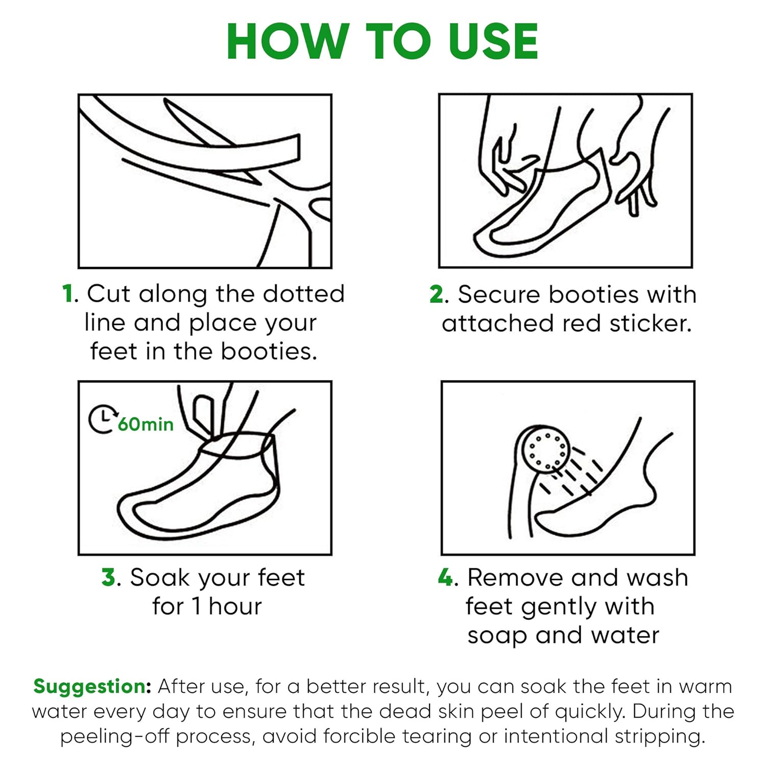Exfoliating Foot Peel Mask for Smooth Soft Touch Feet - 2 Pairs per Box - Peeling away Calluses and Dead Skin Remover. Repair Rough Heels 2 packs - Baby Foot Gel Socks Booties - Natural Aloe Extract: Beauty