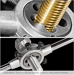Utoolmart 1/2-28 Round Die, Machine Thread Right