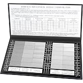 Helivivfy 30PCS Surface Roughness Comparator,Surface Finish Comparator Set,Roughness Test Block Ra0.05-12.5mm Microfinish Comparator for Machinery Manufacturing Lathe Teaching
