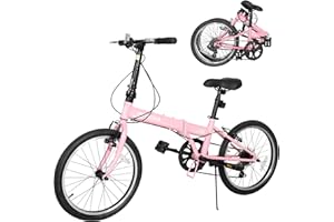 Betterland 20 inch Folding Bike, Foldable Bicycle for Adults with 7 Speed Derailleur, Lightweight Collapsible Bicycle for City Commuting, Fold Up Bike Men Women Teenagers