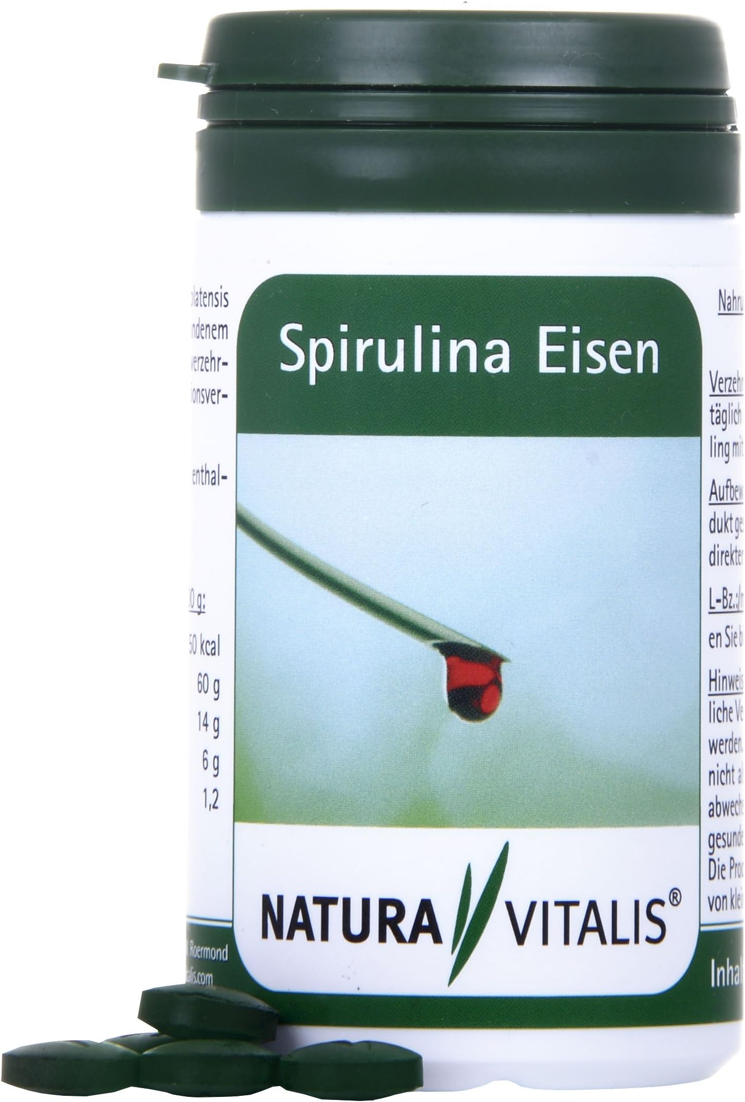 Natura Vitalis Spirulina Iron (1 Pack of 72 g)