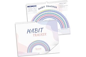 EYROZILL Habit Tracker Wall Calendar Undated Inspirational Goal Planner Journal for Workout Charts - Daily - Weight Tracking - Productivity Tool, 12+6 Month Journal